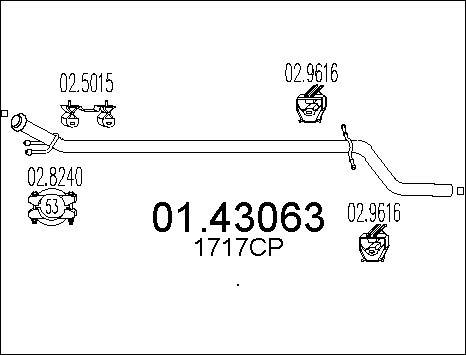 MTS 01.43063 - Tuyau d'échappement cwaw.fr