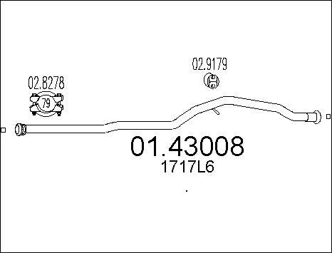 MTS 01.43008 - Tuyau d'échappement cwaw.fr