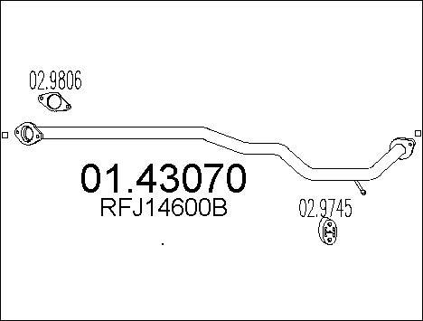 MTS 01.43070 - Tuyau d'échappement cwaw.fr