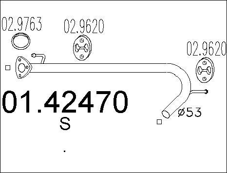 MTS 01.42470 - Tuyau d'échappement cwaw.fr