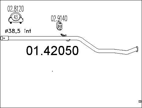 MTS 01.42050 - Tuyau d'échappement cwaw.fr