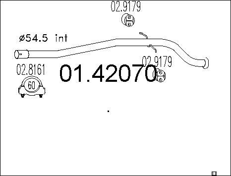 MTS 01.42070 - Tuyau d'échappement cwaw.fr