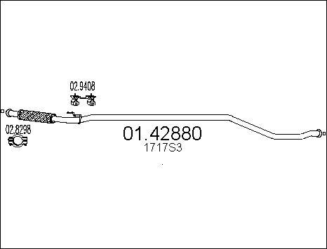 MTS 01.42880 - Tuyau d'échappement cwaw.fr