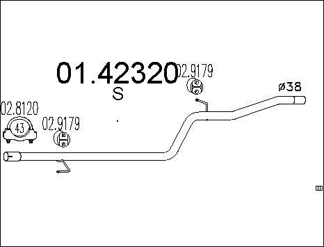 MTS 01.42320 - Tuyau d'échappement cwaw.fr