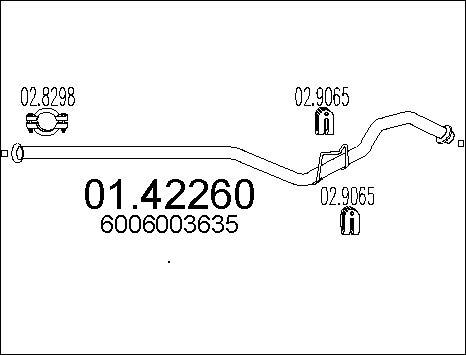 MTS 01.42260 - Tuyau d'échappement cwaw.fr