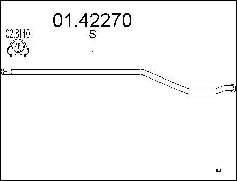 MTS 01.42270 - Tuyau d'échappement cwaw.fr