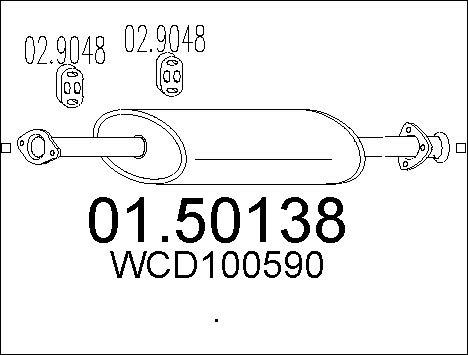 MTS 01.50138 - Silencieux arrière cwaw.fr