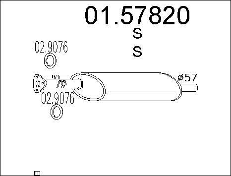 MTS 01.57820 - Silencieux central cwaw.fr