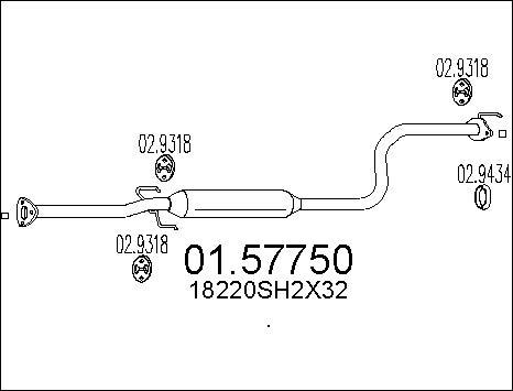 MTS 01.57750 - Silencieux central cwaw.fr