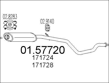 MTS 01.57720 - Silencieux central cwaw.fr