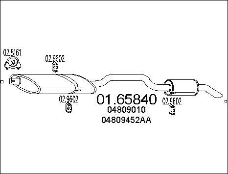 MTS 01.65840 - Silencieux arrière cwaw.fr