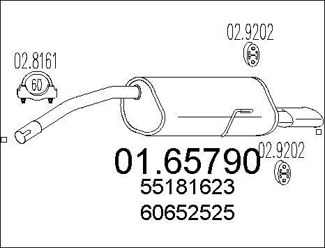 MTS 01.65790 - Silencieux arrière cwaw.fr