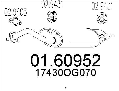 MTS 01.60952 - Silencieux arrière cwaw.fr
