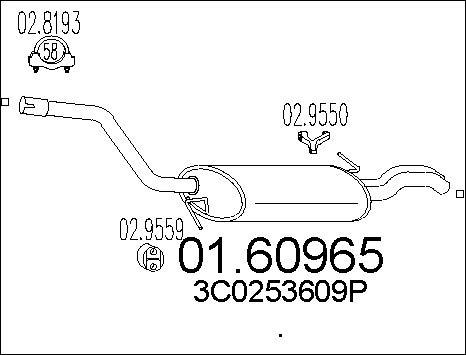 MTS 01.60965 - Silencieux arrière cwaw.fr