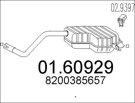 MTS 01.60929 - Silencieux arrière cwaw.fr