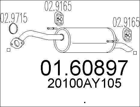 MTS 01.60897 - Silencieux arrière cwaw.fr