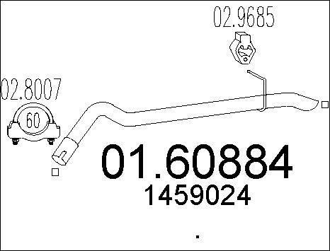 MTS 01.60884 - Silencieux arrière cwaw.fr