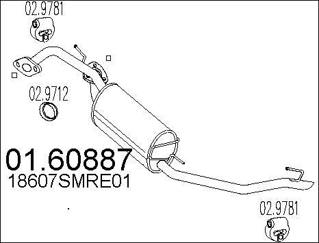 MTS 01.60887 - Silencieux arrière cwaw.fr