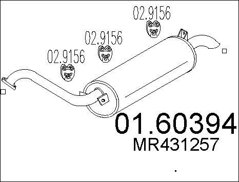 MTS 01.60394 - Silencieux arrière cwaw.fr