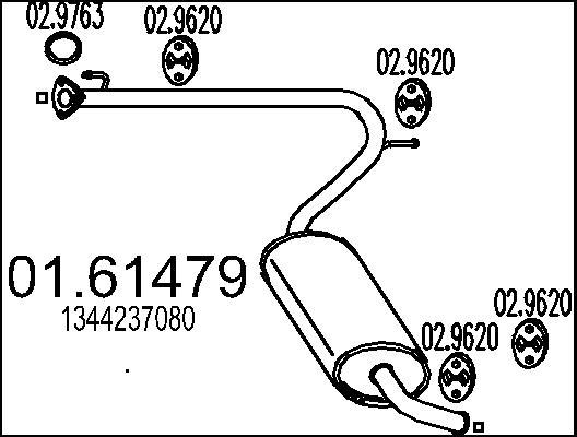 MTS 01.61479 - Silencieux arrière cwaw.fr