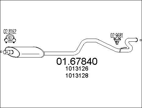 MTS 01.67840 - Silencieux arrière cwaw.fr