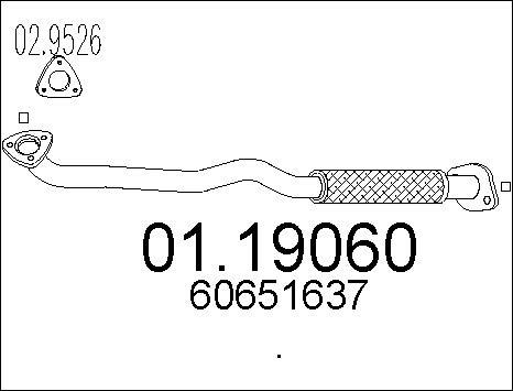 MTS 01.19060 - Tuyau d'échappement cwaw.fr