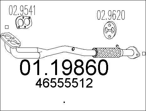 MTS 01.19860 - Tuyau d'échappement cwaw.fr