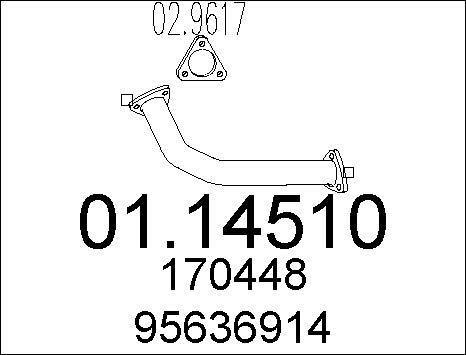 MTS 01.14510 - Tuyau d'échappement cwaw.fr