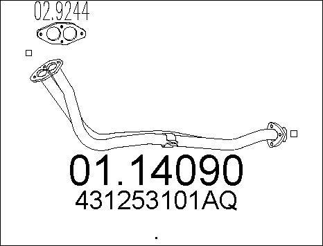 MTS 01.14090 - Tuyau d'échappement cwaw.fr