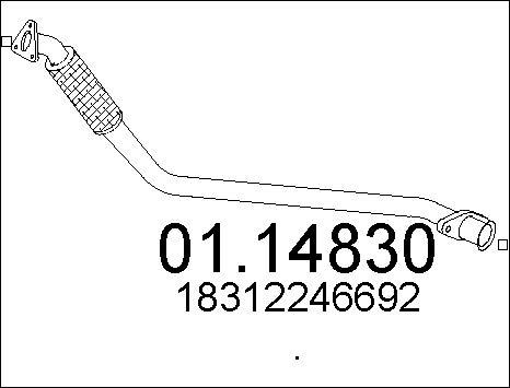 MTS 01.14830 - Tuyau d'échappement cwaw.fr