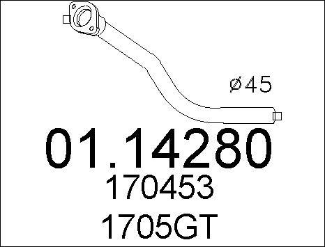 MTS 01.14280 - Tuyau d'échappement cwaw.fr