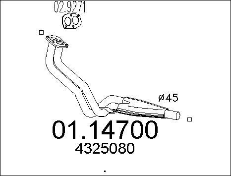 MTS 01.14700 - Tuyau d'échappement cwaw.fr