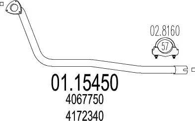 MTS 01.15450 - Tuyau d'échappement cwaw.fr