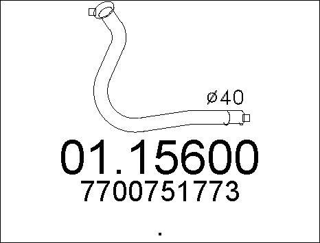 MTS 01.15600 - Tuyau d'échappement cwaw.fr