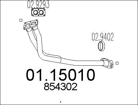 MTS 01.15010 - Tuyau d'échappement cwaw.fr