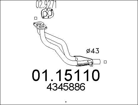MTS 01.15110 - Tuyau d'échappement cwaw.fr
