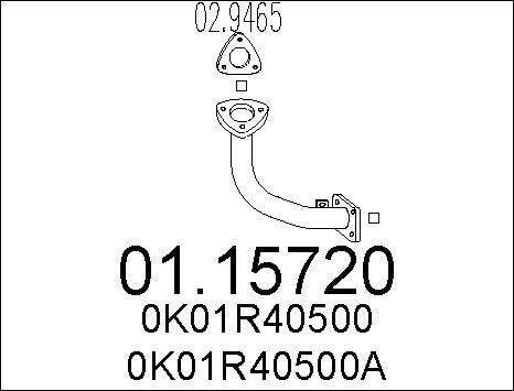 MTS 01.15720 - Tuyau d'échappement cwaw.fr