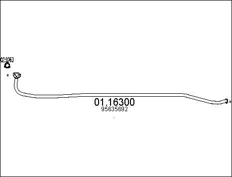 MTS 01.16300 - Tuyau d'échappement cwaw.fr