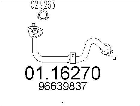 MTS 01.16270 - Tuyau d'échappement cwaw.fr
