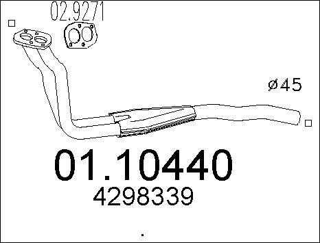 MTS 01.10440 - Tuyau d'échappement cwaw.fr