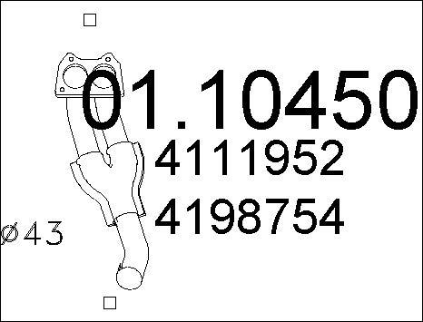 MTS 01.10450 - Tuyau d'échappement cwaw.fr