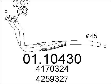 MTS 01.10430 - Tuyau d'échappement cwaw.fr