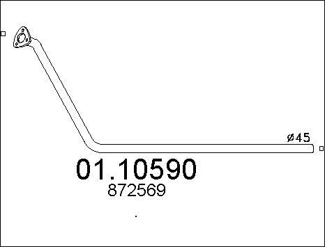 MTS 01.10590 - Tuyau d'échappement cwaw.fr