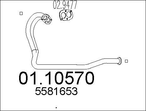 MTS 01.10570 - Tuyau d'échappement cwaw.fr
