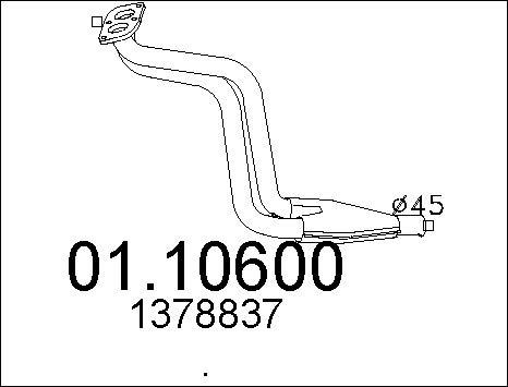 MTS 01.10600 - Tuyau d'échappement cwaw.fr