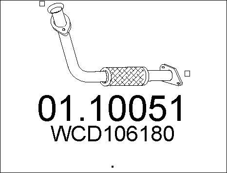 MTS 01.10051 - Tuyau d'échappement cwaw.fr