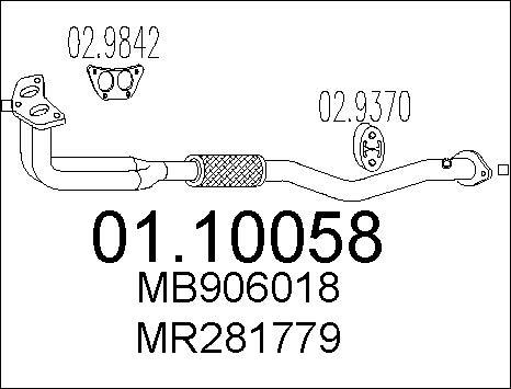 MTS 01.10058 - Tuyau d'échappement cwaw.fr