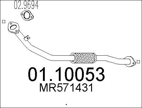 MTS 01.10053 - Tuyau d'échappement cwaw.fr