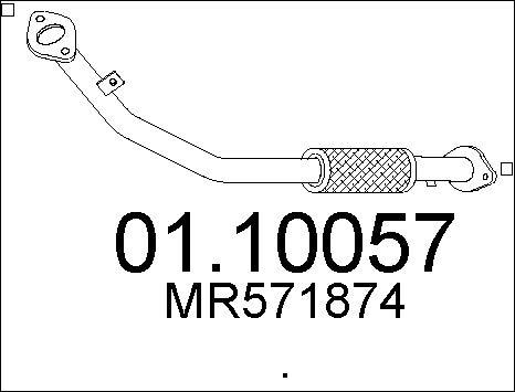 MTS 01.10057 - Tuyau d'échappement cwaw.fr