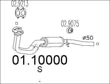 MTS 01.10000 - Tuyau d'échappement cwaw.fr